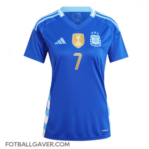 Argentina Rodrigo De Paul #7 Fotballklær Bortedrakt Dame Copa America 2024 Kortermet Argentina Rodrigo De Paul #7 Fotballklær Bortedrakt Dame Copa America 2024 Kortermet